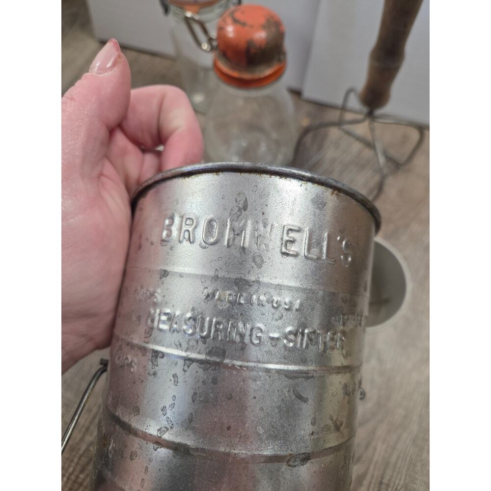 Vintage Antique Primitive Kitchen Accessories Decor Lot Wheaton Jar Bromwells - Picture 9 of 9